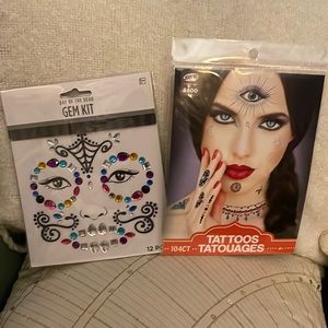 Suit Yourself Costume 12 Piece Gem💎 Kit & 104 Ct Tattoos Kit Bundle.NWT🔺FIRM🔺